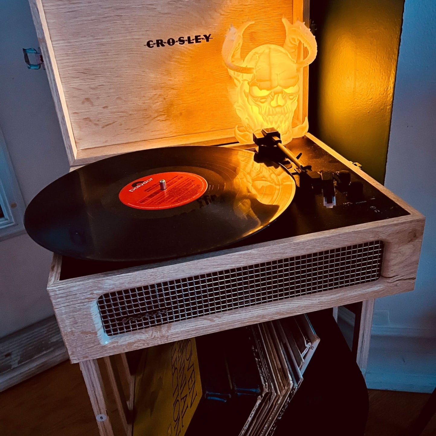 3D Printed Skull Candle Holder with Horns – Glow - in - the - Dark Gothic Decor & Halloween Night Light - iPrinToronto