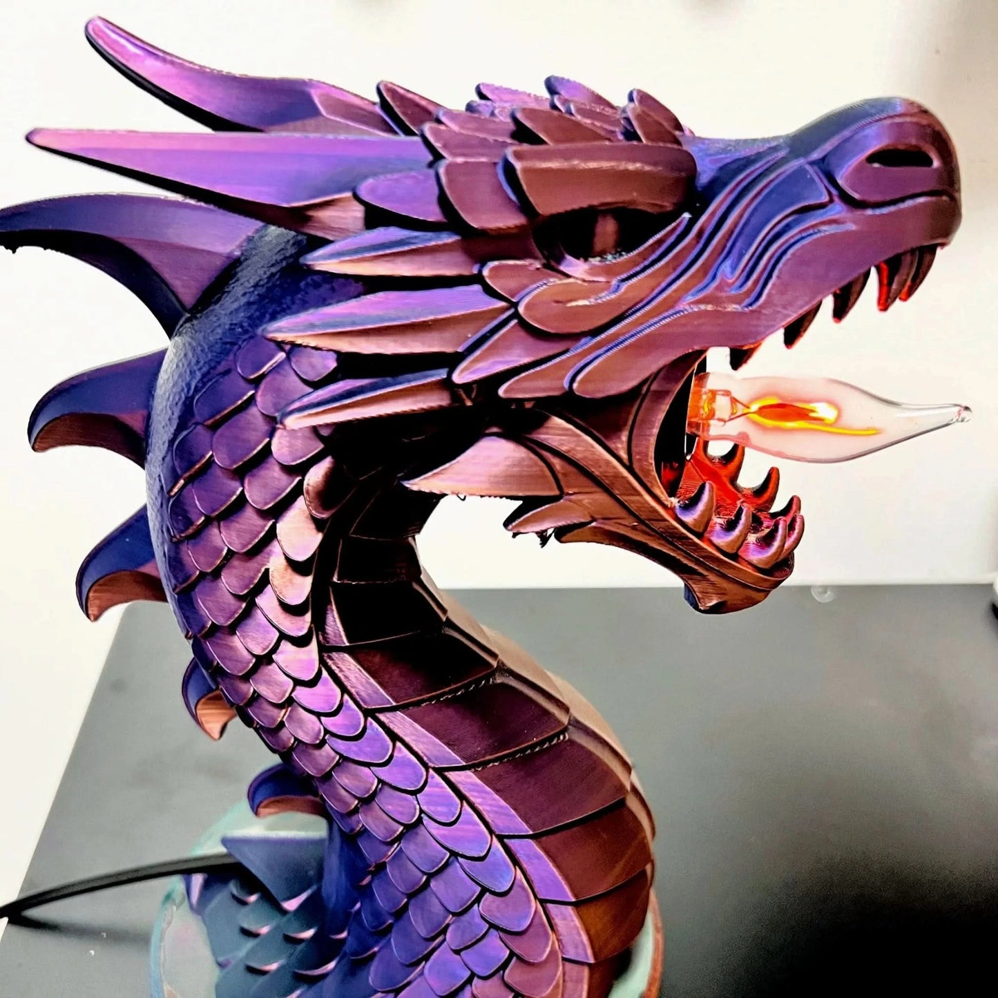 Dragon Flame Lantern Statue – Color - Shifting Lamp - iPrinToronto