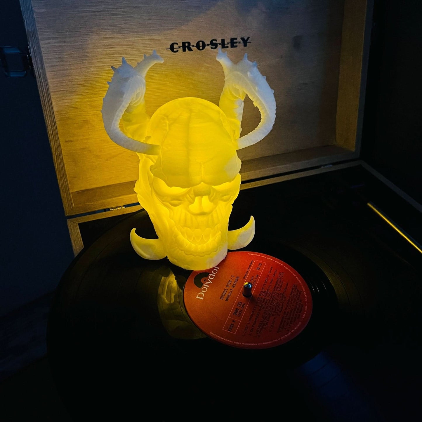 3D Printed Skull Candle Holder with Horns – Glow - in - the - Dark Gothic Decor & Halloween Night Light - iPrinToronto