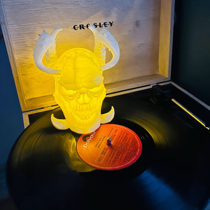 3D Printed Skull Candle Holder with Horns – Glow - in - the - Dark Gothic Decor & Halloween Night Light - iPrinToronto