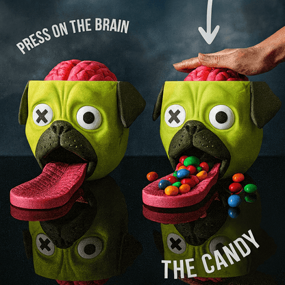 🧠 Candy Creeper Pug – The Zombie Candy Dispenser That Spits Candy! - iPrinToronto