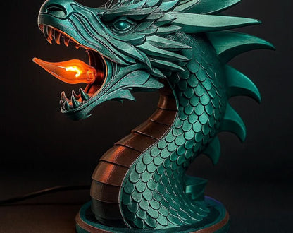 Dragon Flame Lantern Statue – Color - Shifting Lamp - iPrinToronto