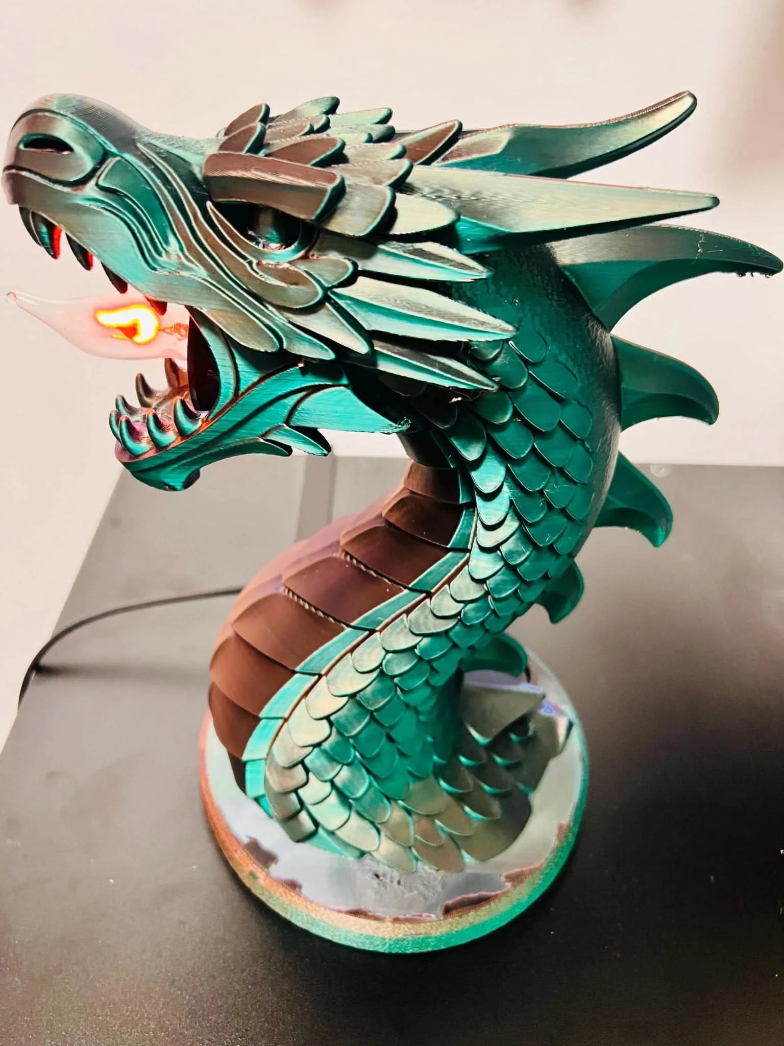 Dragon Flame Lantern Statue – Color - Shifting Lamp - iPrinToronto