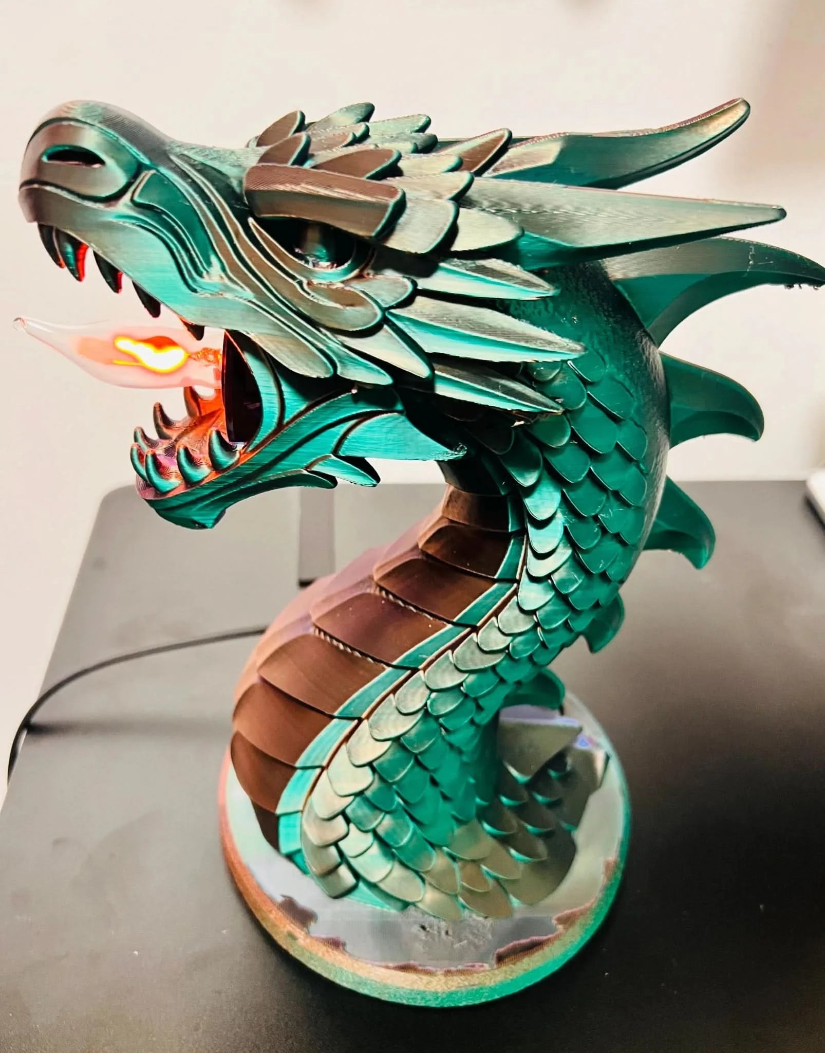 Dragon Flame Lantern Statue – Color - Shifting Lamp - iPrinToronto