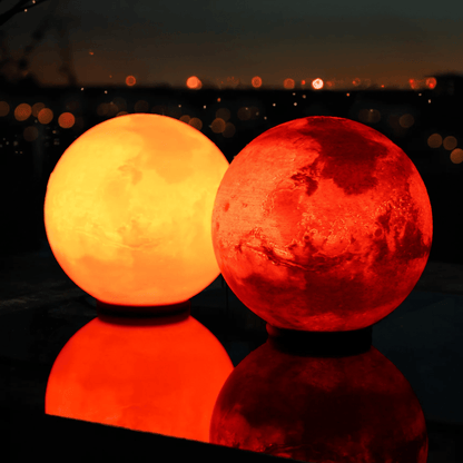 Earth, Mars & Moon 3D Printed Lamps – LED, Tea Light & Glow - iPrinToronto