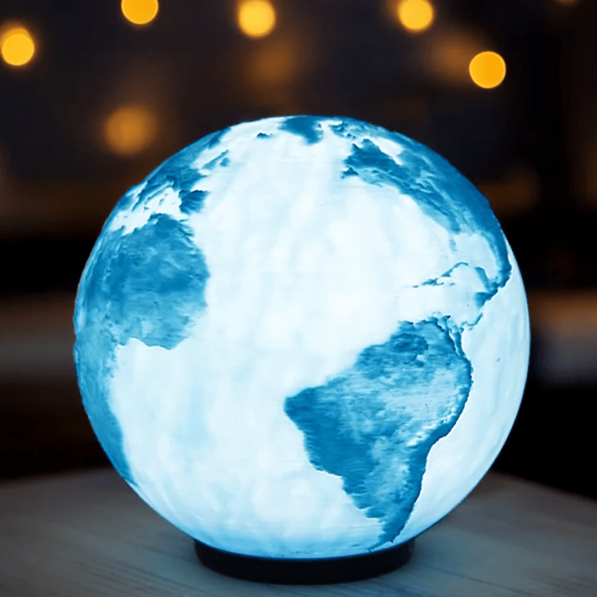 Earth, Mars & Moon 3D Printed Lamps – LED, Tea Light & Glow - iPrinToronto