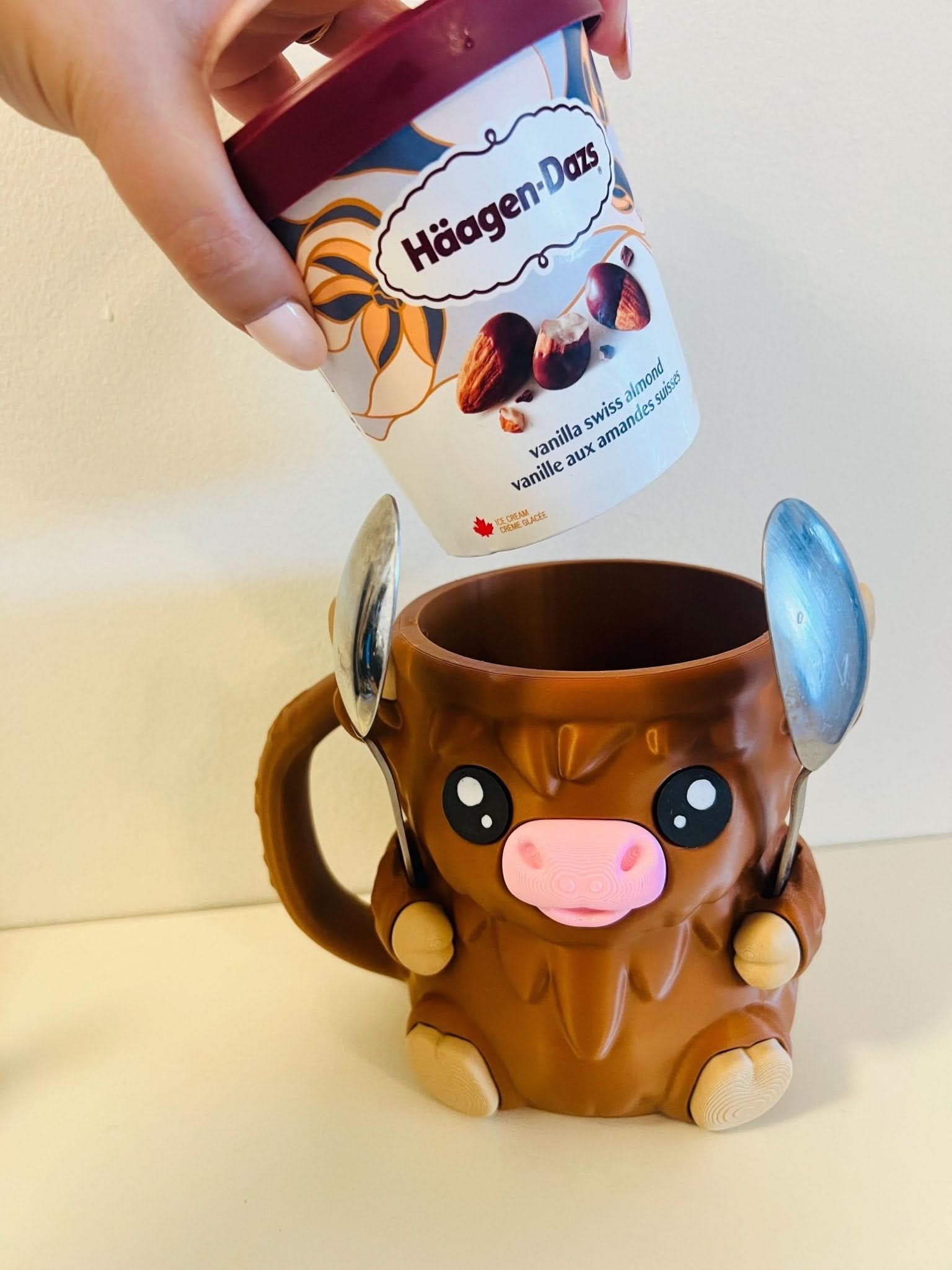 Highland Cow Ice Cream Pint Holder – Hidden Snack Drawer - iPrinToronto