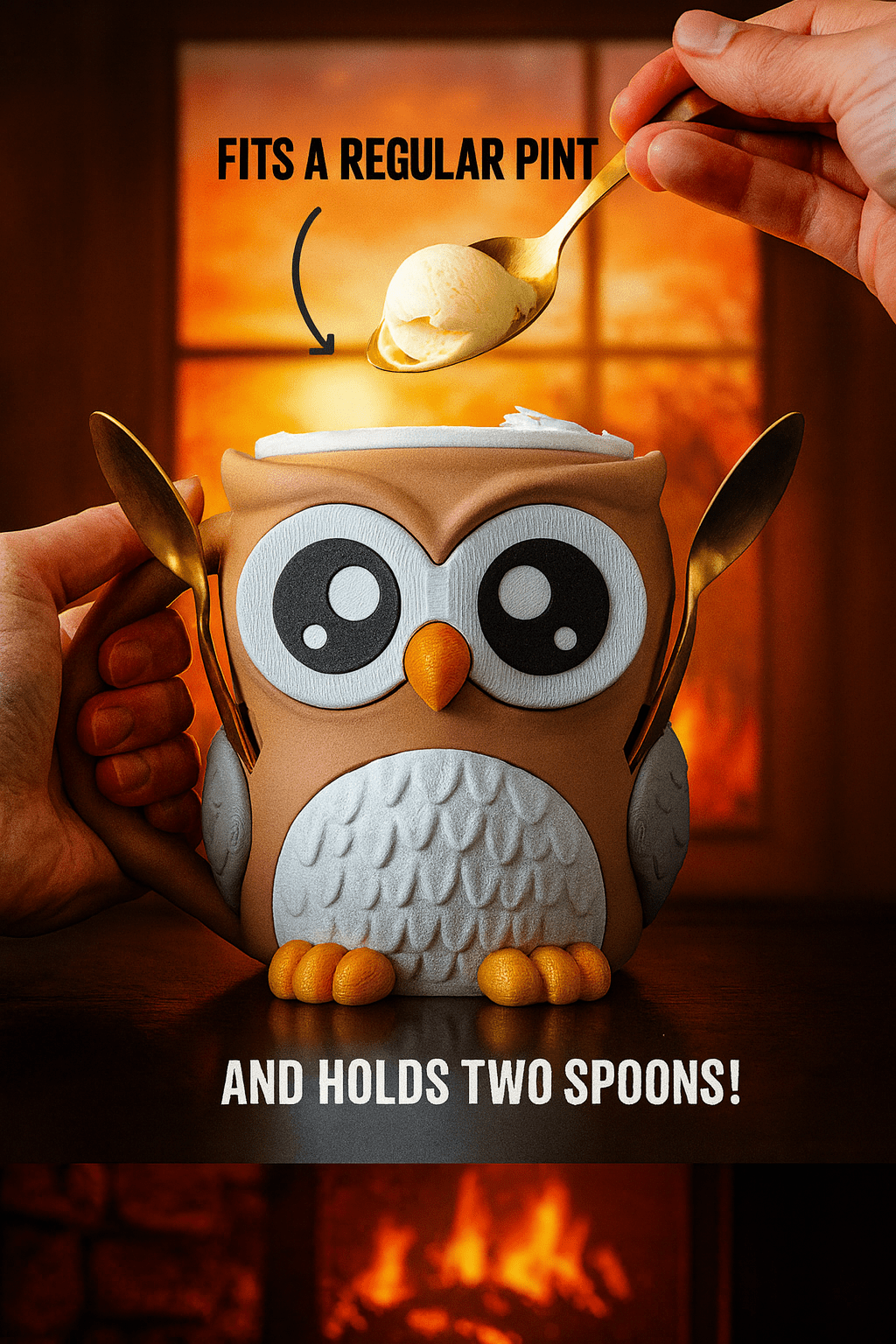 🦉 Owlfonso the Owl – Ice Pint Holder ❄️ - iPrinToronto