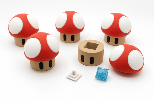 Power-Up Mushroom Inspired Keyboard Clicker – 3D Printed Fidget Toy - iPrinToronto