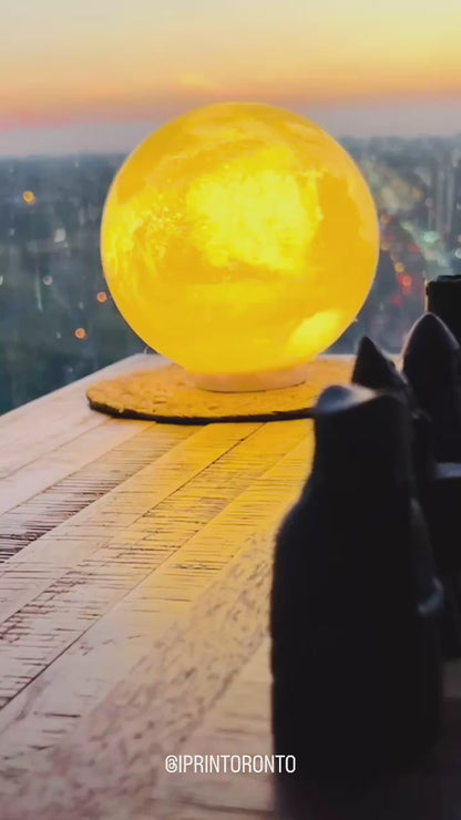 Earth, Mars & Moon 3D Printed Lamps – LED, Tea Light & Glow