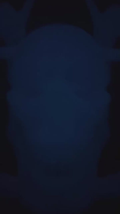 3D Printed Skull Candle Holder with Horns – Glow-in-the-Dark Gothic Decor & Halloween Night Light