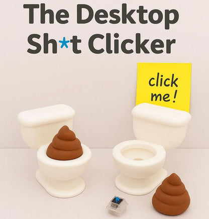 Toilet Clicker Desk Toy – Funny Poop Fidget w/ Custom & NFC - iPrinToronto